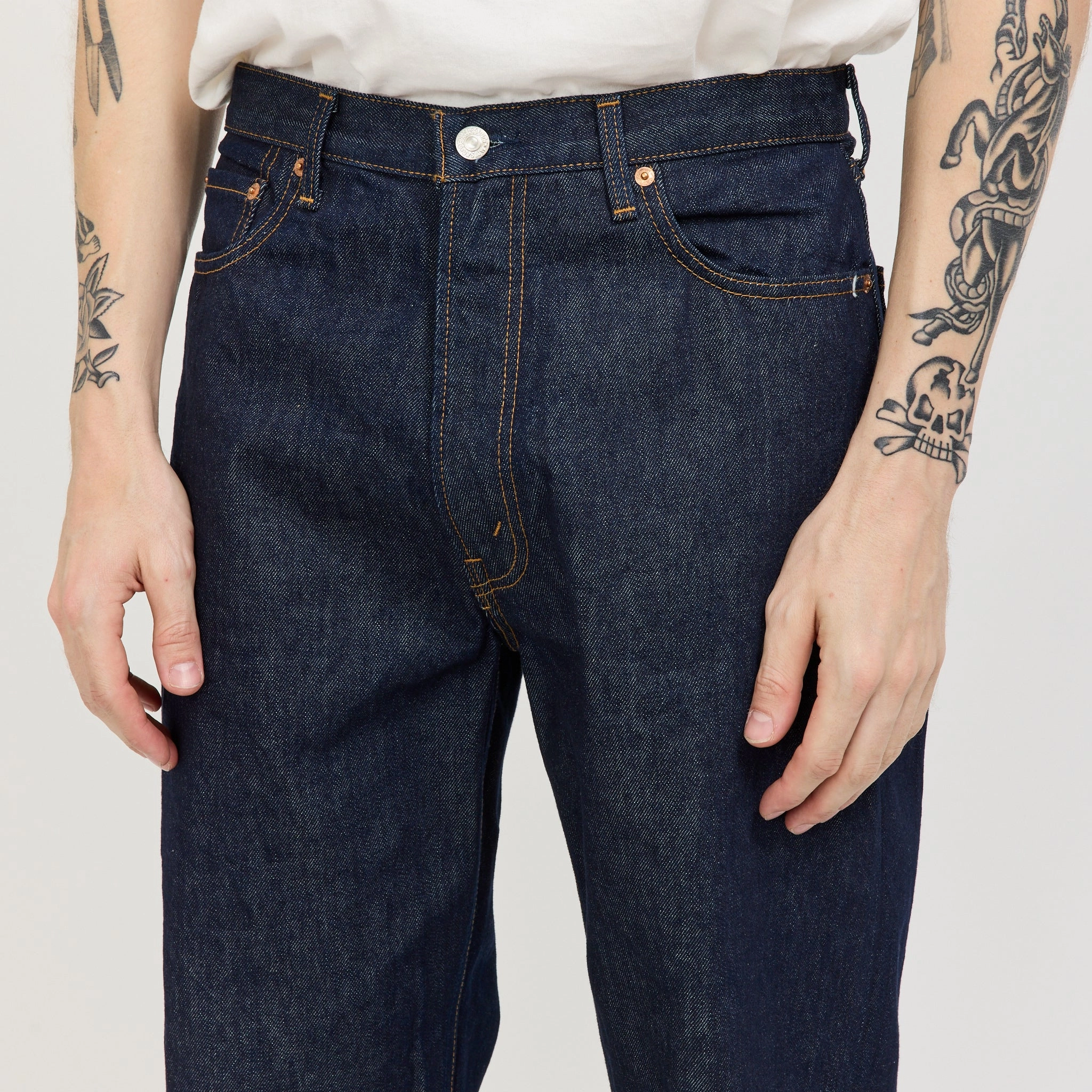 101 Dad's Fit Denim Pants One Wash All Size Fit Night Out Neutral Textured