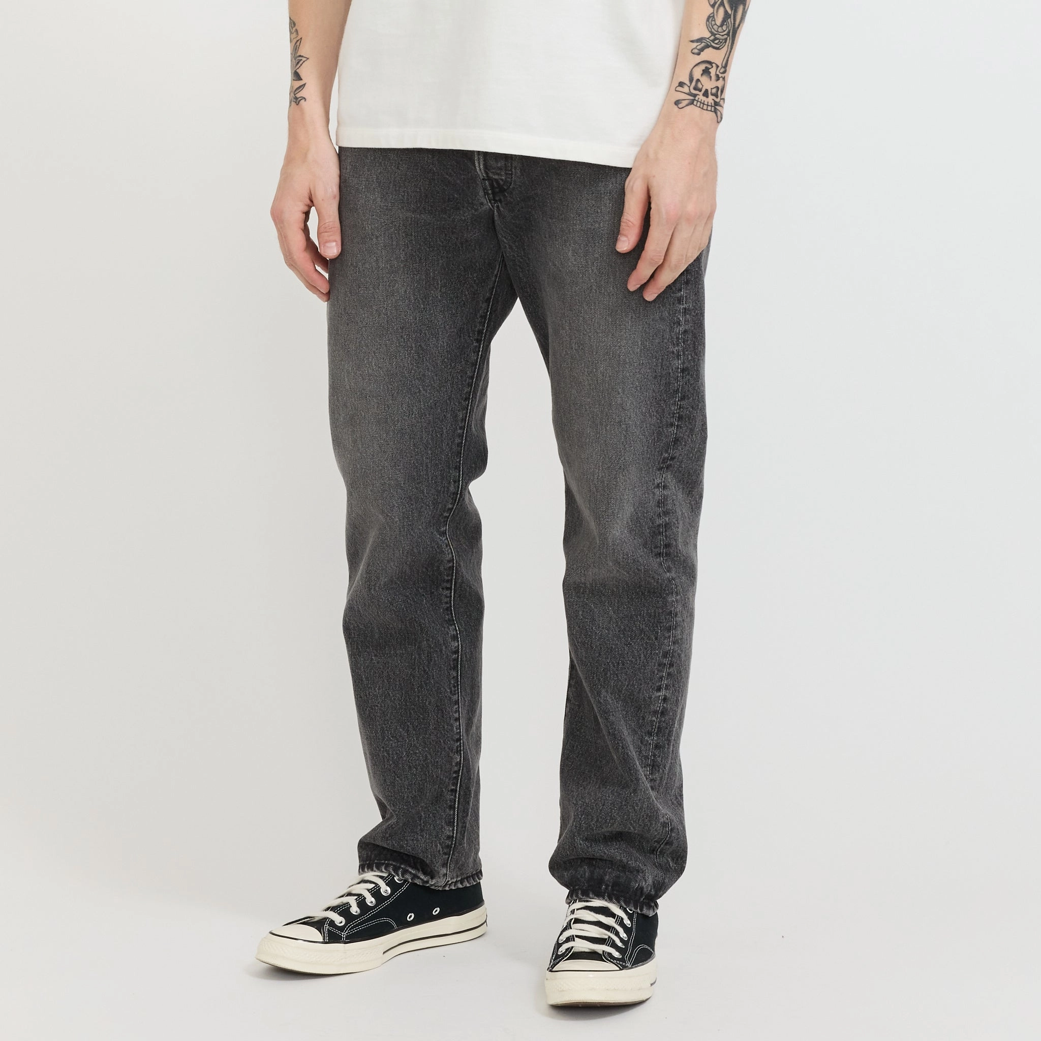 Sharp Edge Artist Vibe Everyday Rainy Day 105 90's Black Denim Stone Wash