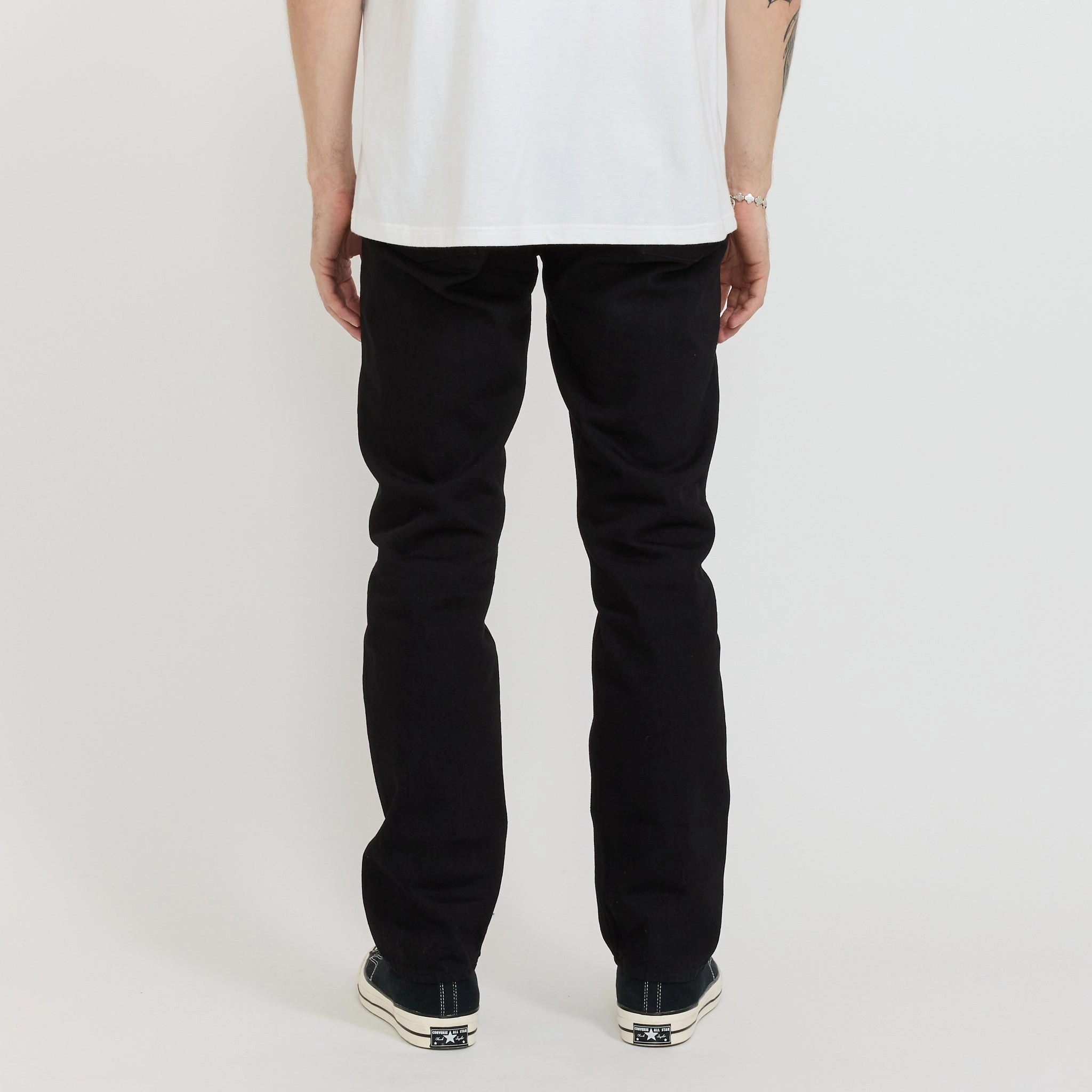 107 Ivy Fit Black Denim Base Look Slim Smooth