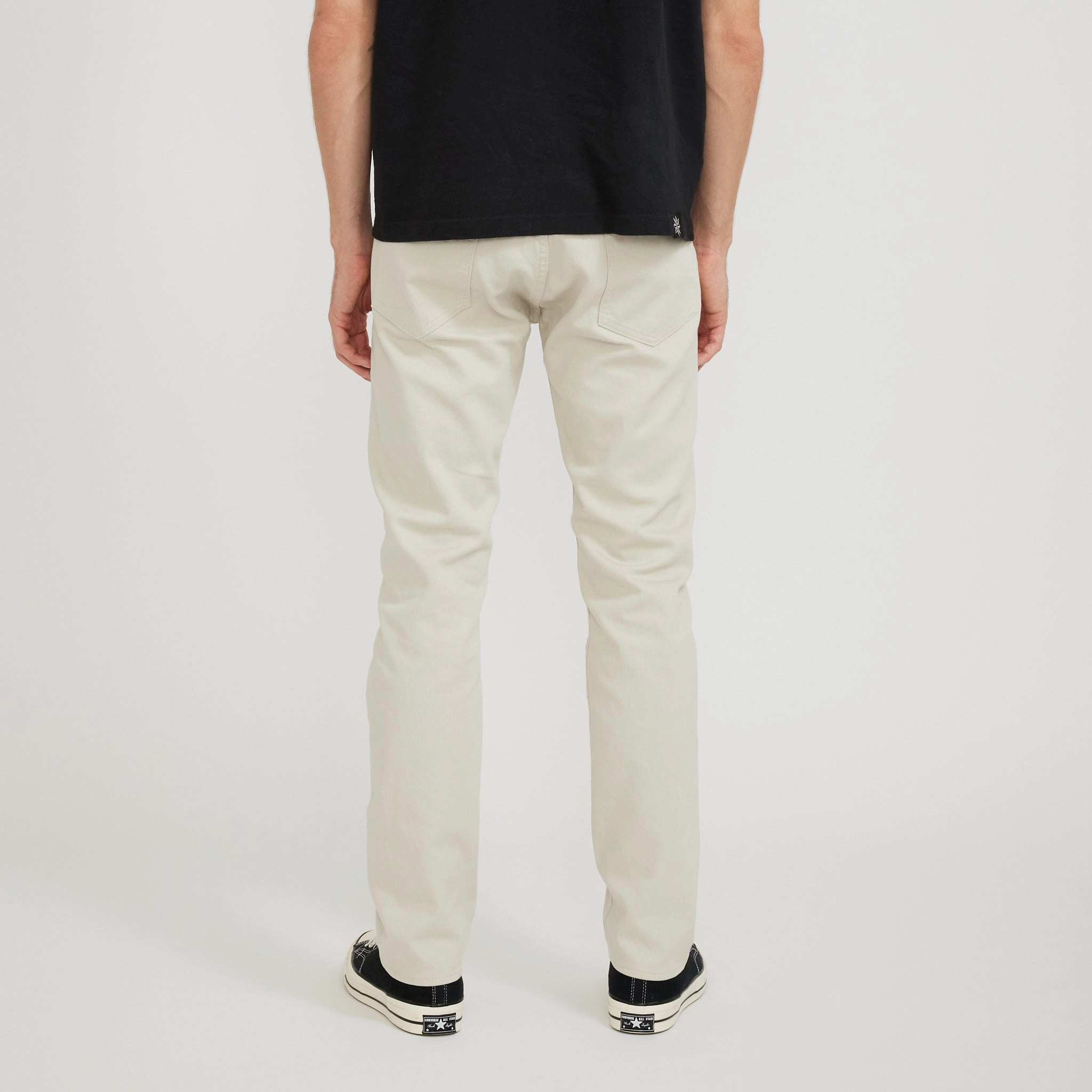 107 Ivy Fit Cotton Pique Pants Ivory Sanded Seam Comfort Essential Layer