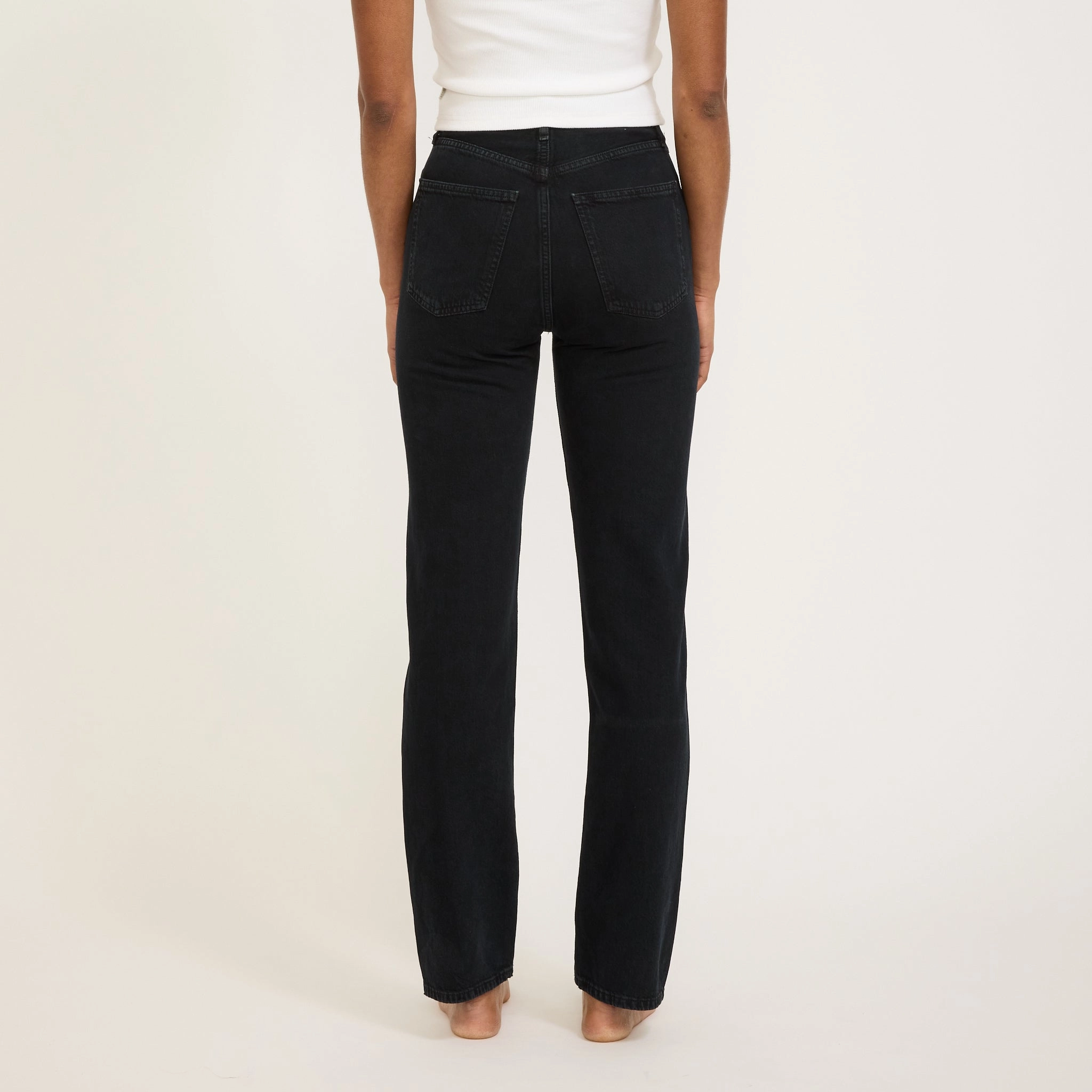 Modern Fit Comfort Stretch 90's Pinch Waist High Rise Straight Crushed Long