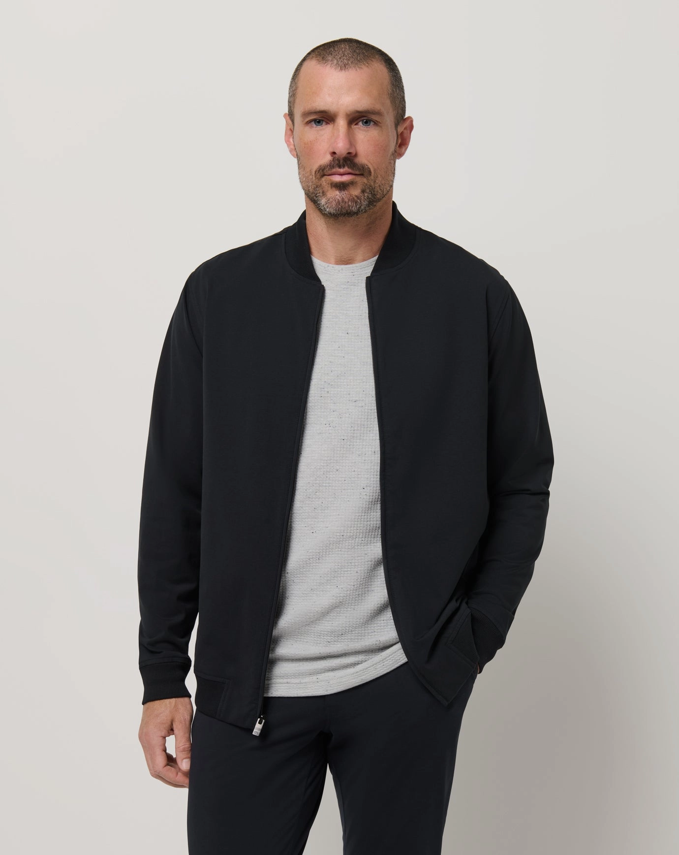 wrinkle free Stretchknit Bomber Jacket