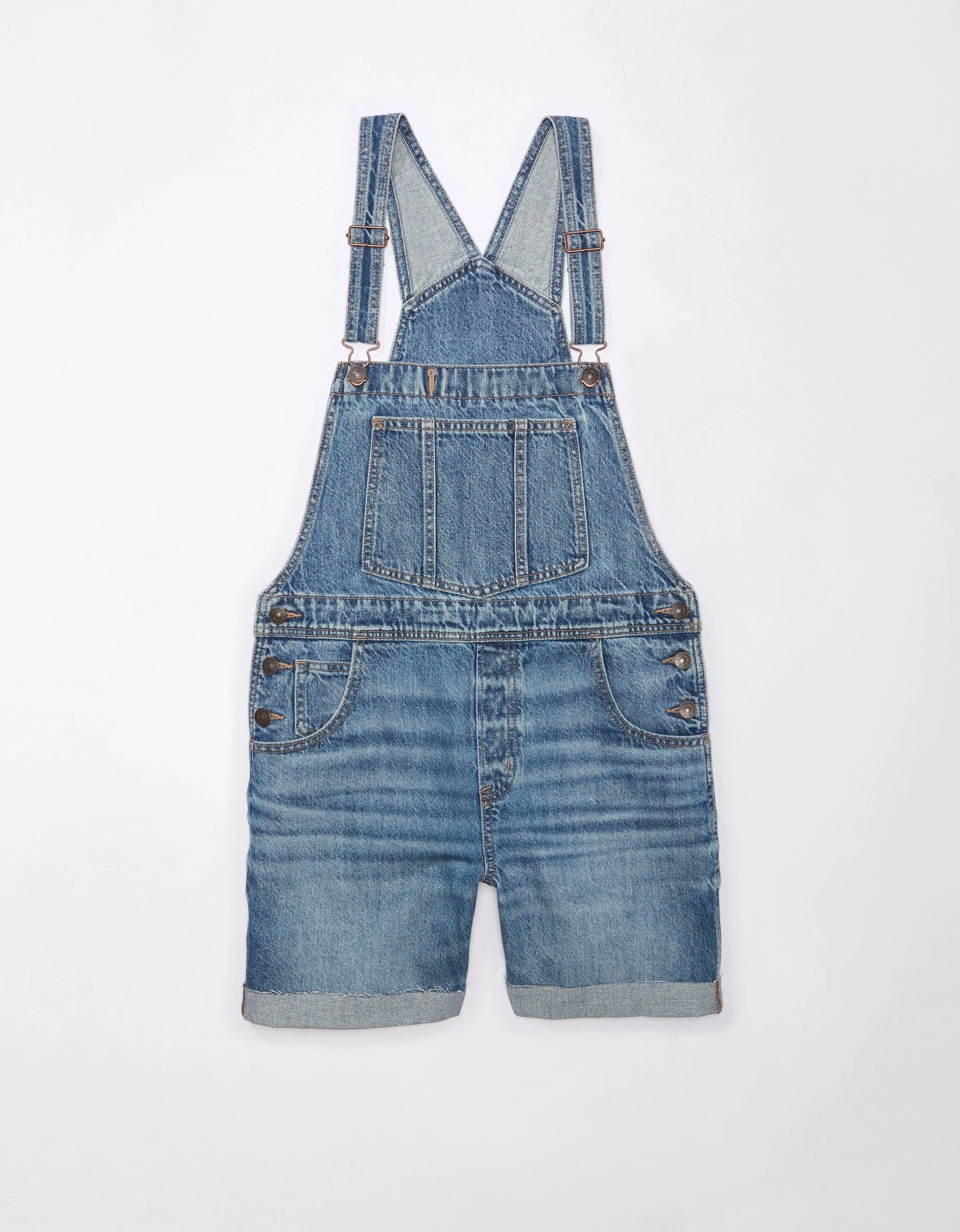 AE Baggy Overall Short Solid Color
