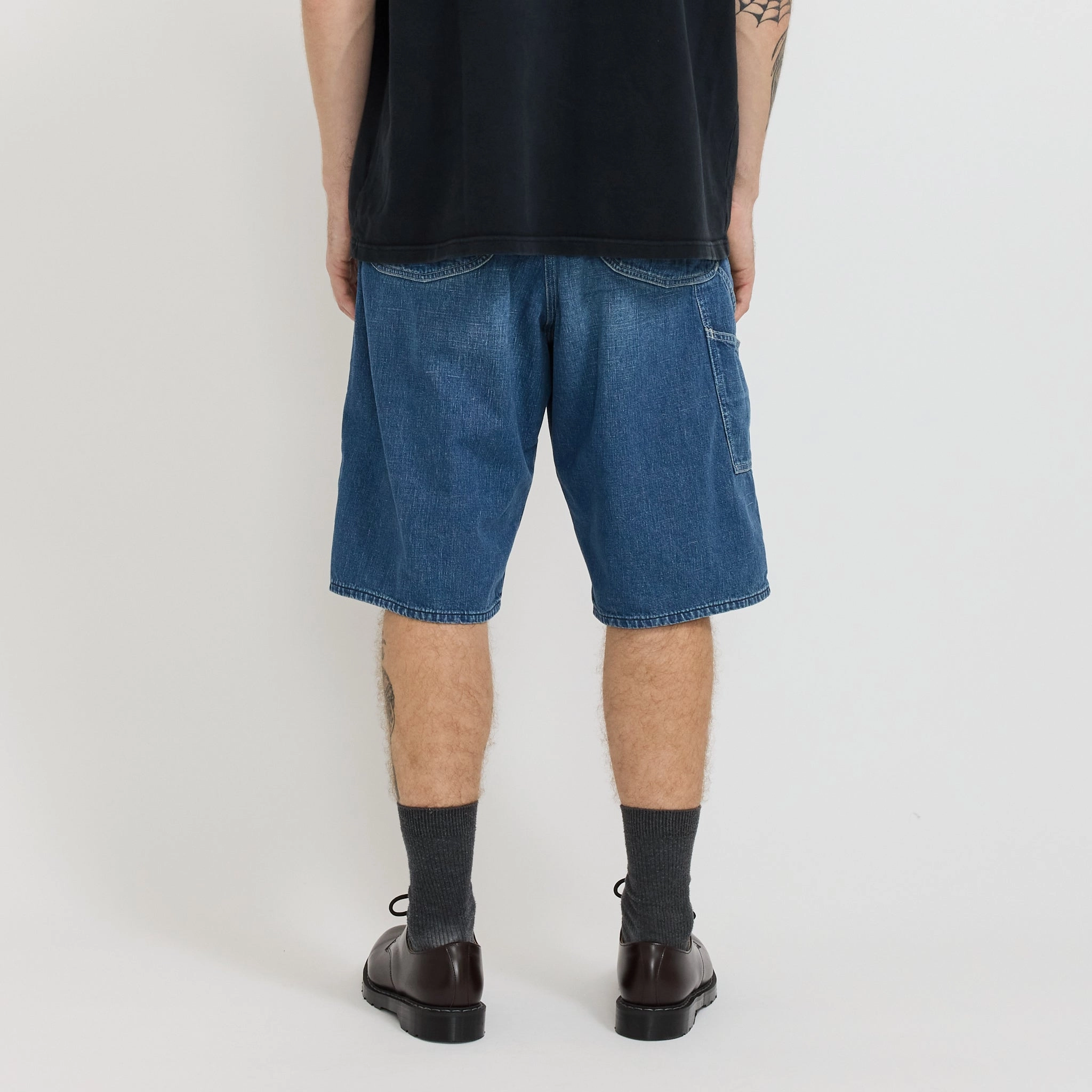 Breathable Cut Street Layers Wide Fit 40's Painter Shorts Denim Used