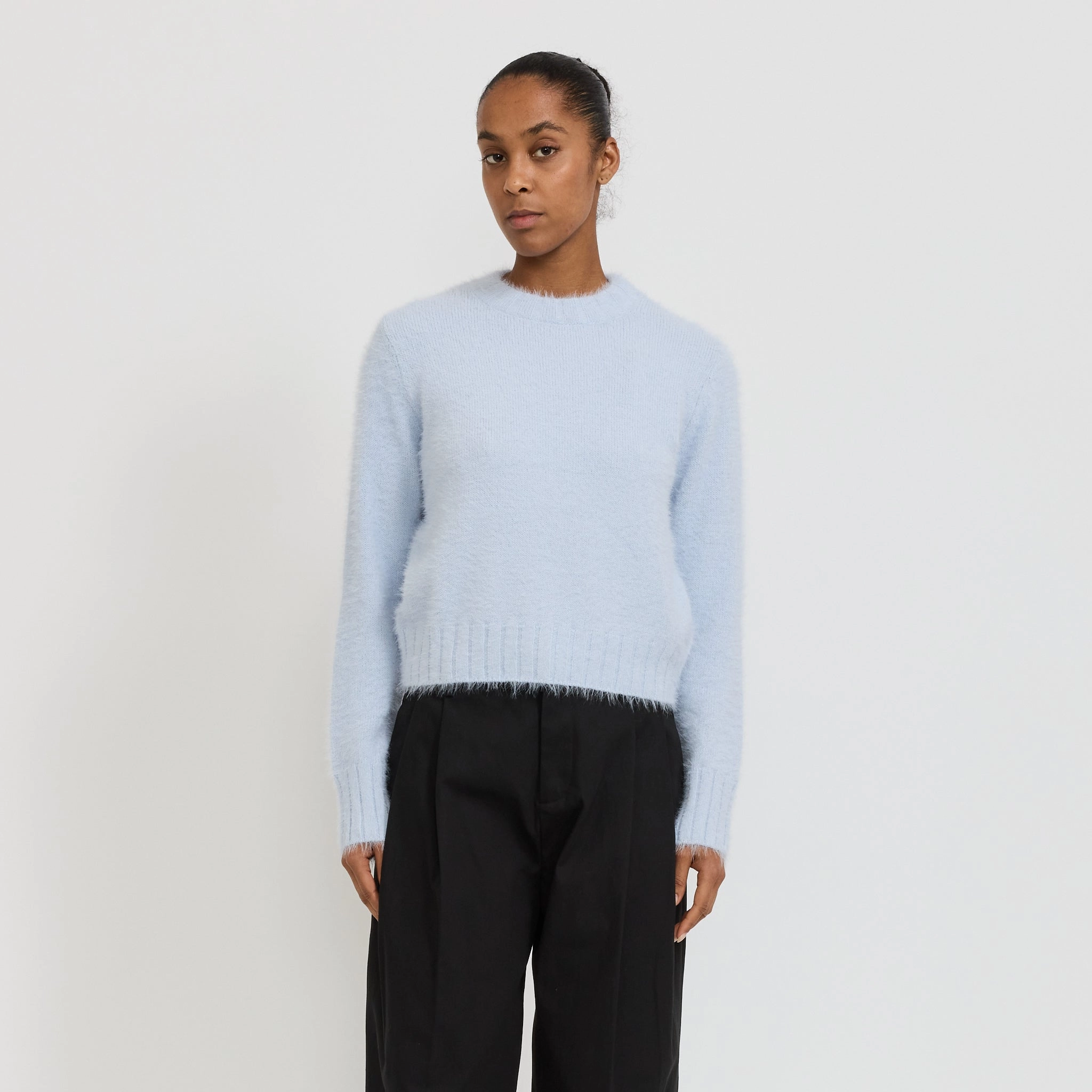 Multi Panel Construction Active Style Kate Knit Soft Blue