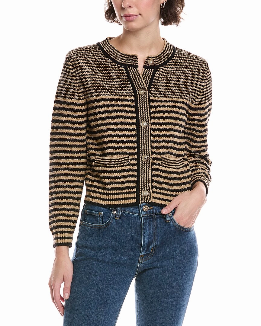 Sustainable Production Certified FRAME Compact Stripe Cardigan