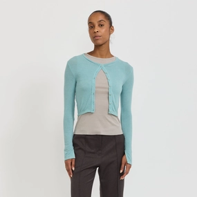 Breathable Mesh Panels Soft Comfort Fit Assume Cardigan Teal