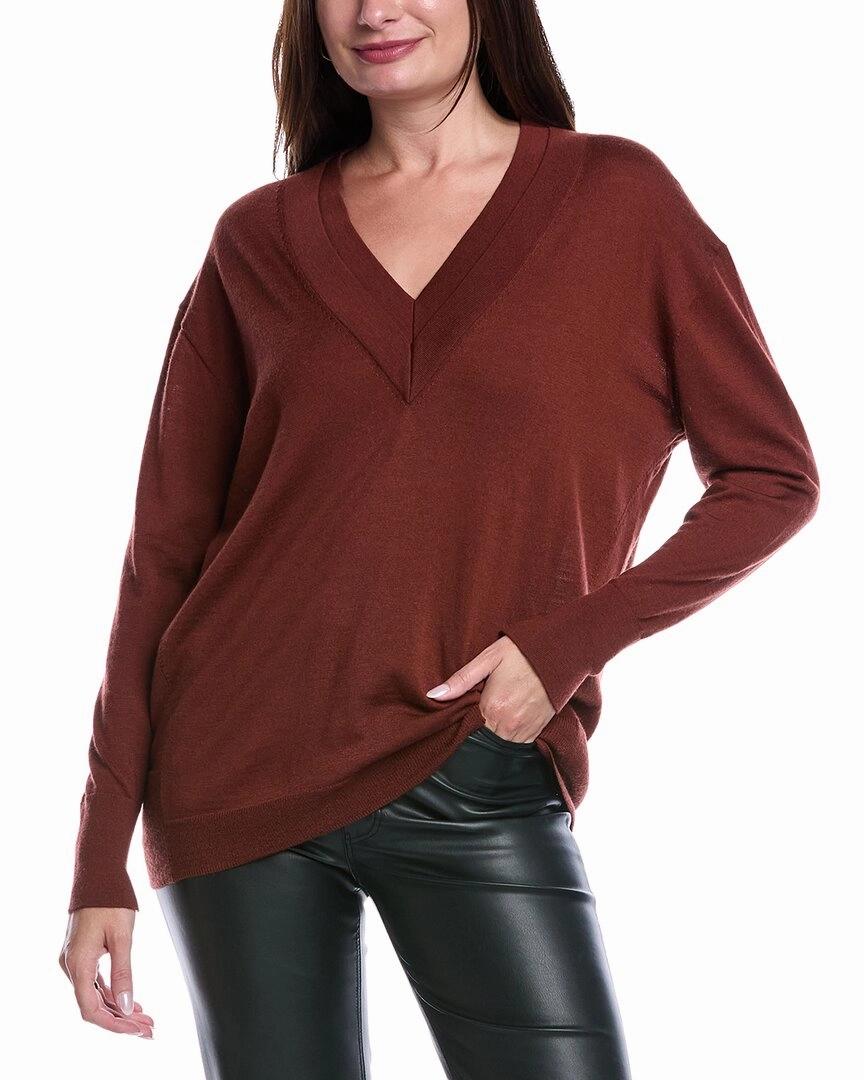 Simple Knitwear Cozy Midweight Fabric AllSaints Bern V-Neck Wool Sweater