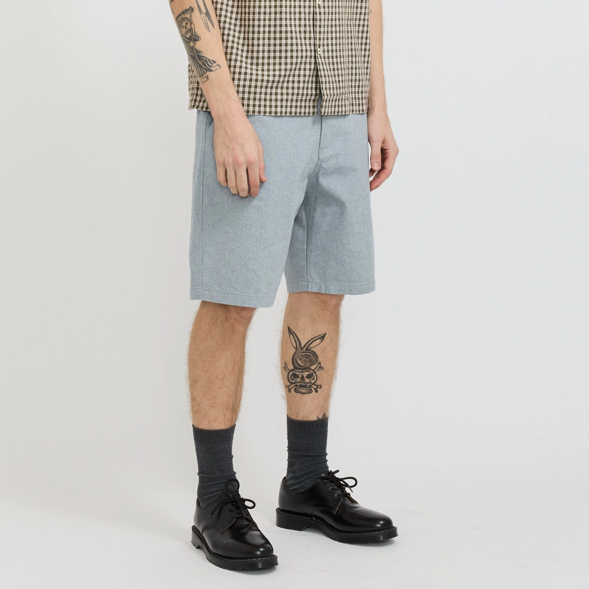Neat Look Bold Patterns Alva Short Reworked Jean Cloth Indigo