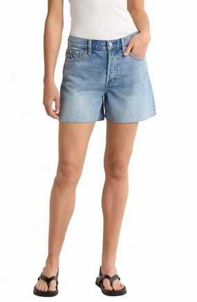 Classic Appeal denim alternative Andie High Rise Cut Off Shorts In Notion
