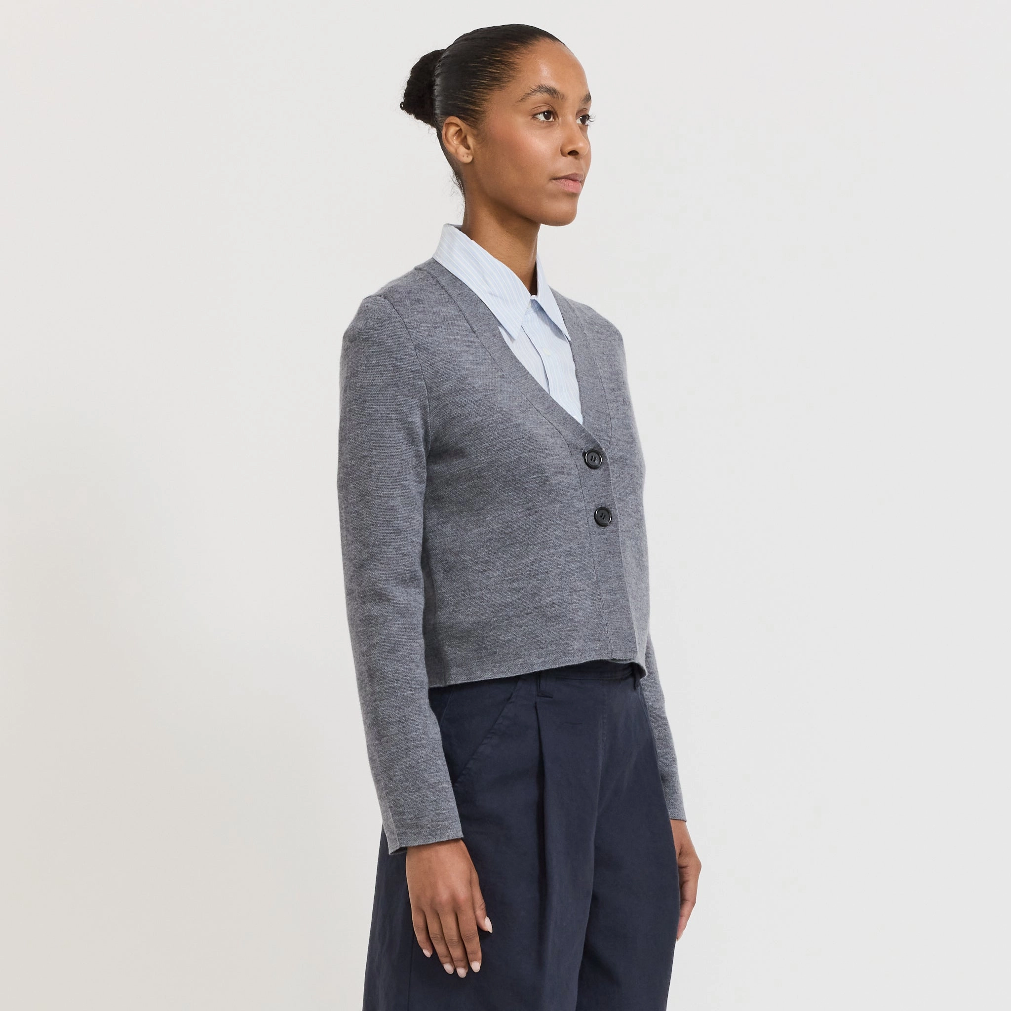 Recycled Material Crafting Anna Cardigan Anthracite