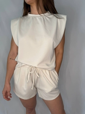 quick-drying Annie Elastic Waist Shorts In Beige