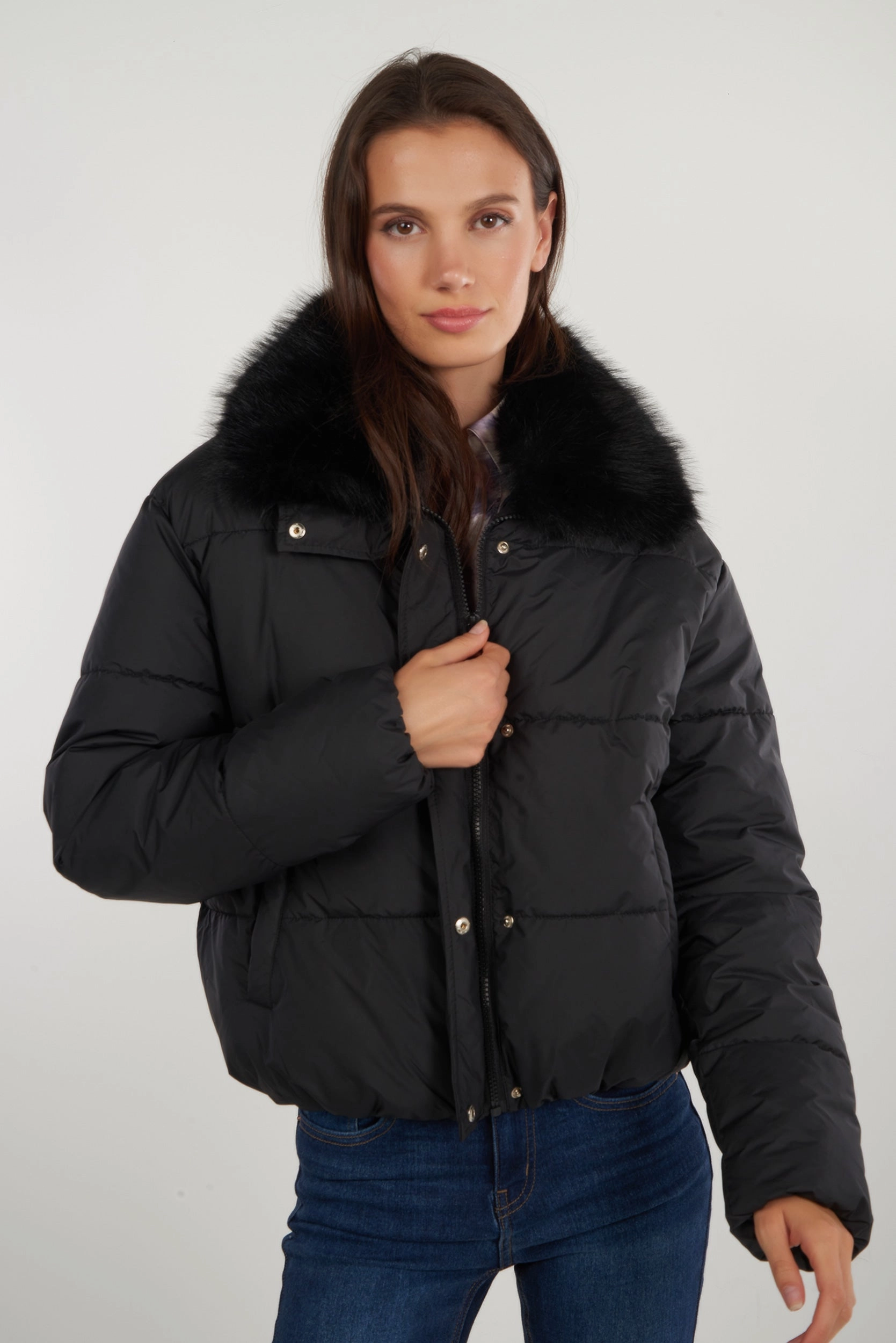 Manteau court ?? col en fourrure - CELINE - (E-C4) Refined Casual