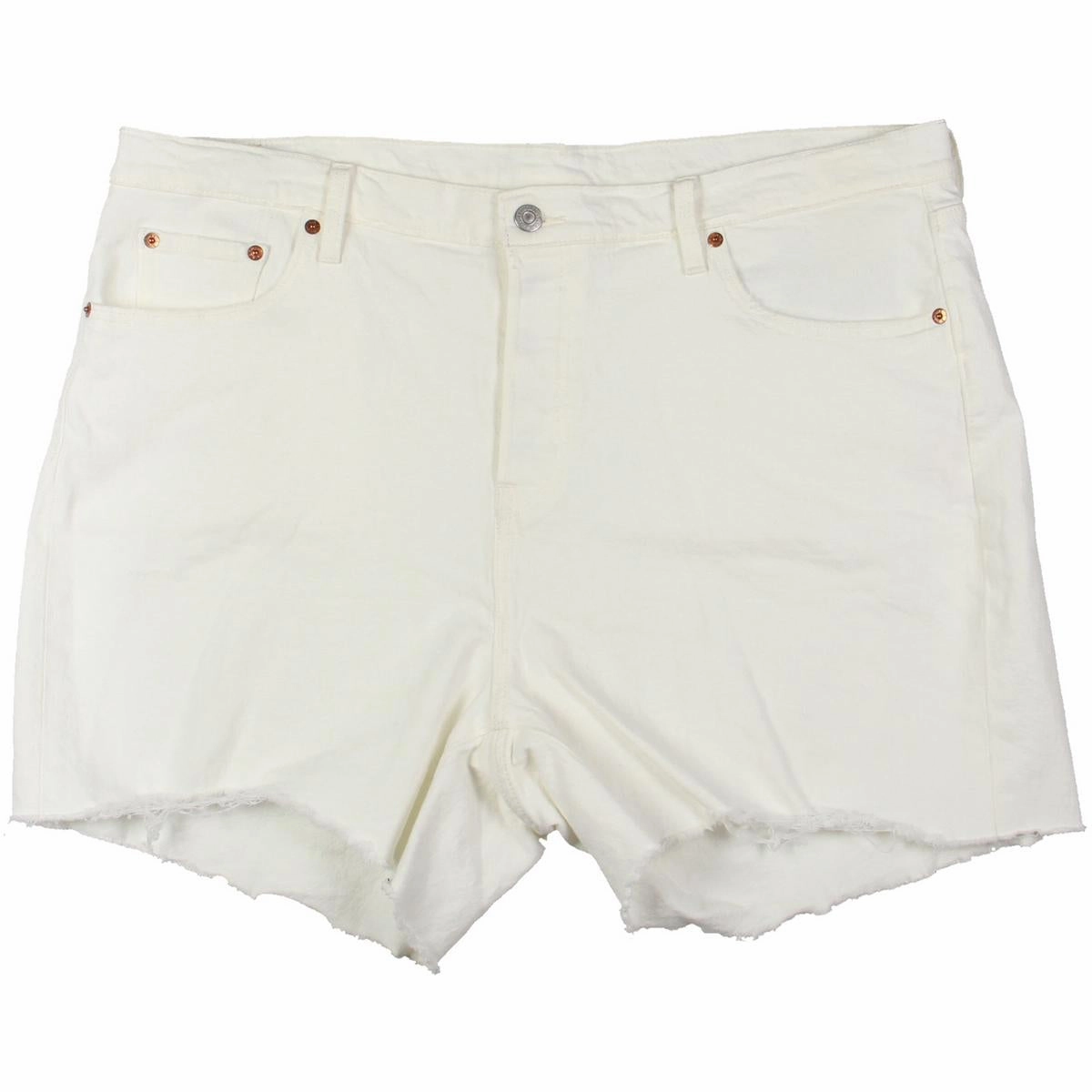 Flexible Side Panels Chafe Free Edging Plus Womens High Rise Short Cutoff Shorts