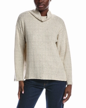 Light Knitwear Project Social T Juniper Brushed Funnel Neck Pullover