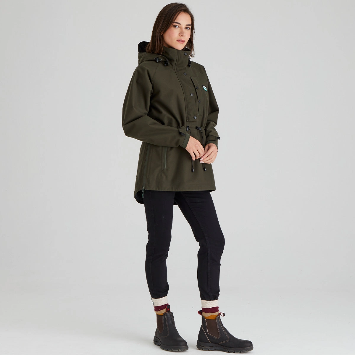 Women's Monsoon Classic Smock Deep Forest (2025) Adventure Day Look Full Length Zipper Closure