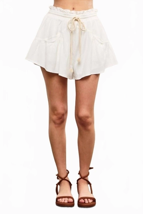 hospitality industry button-down look Boat Ride Ready Shorts In White