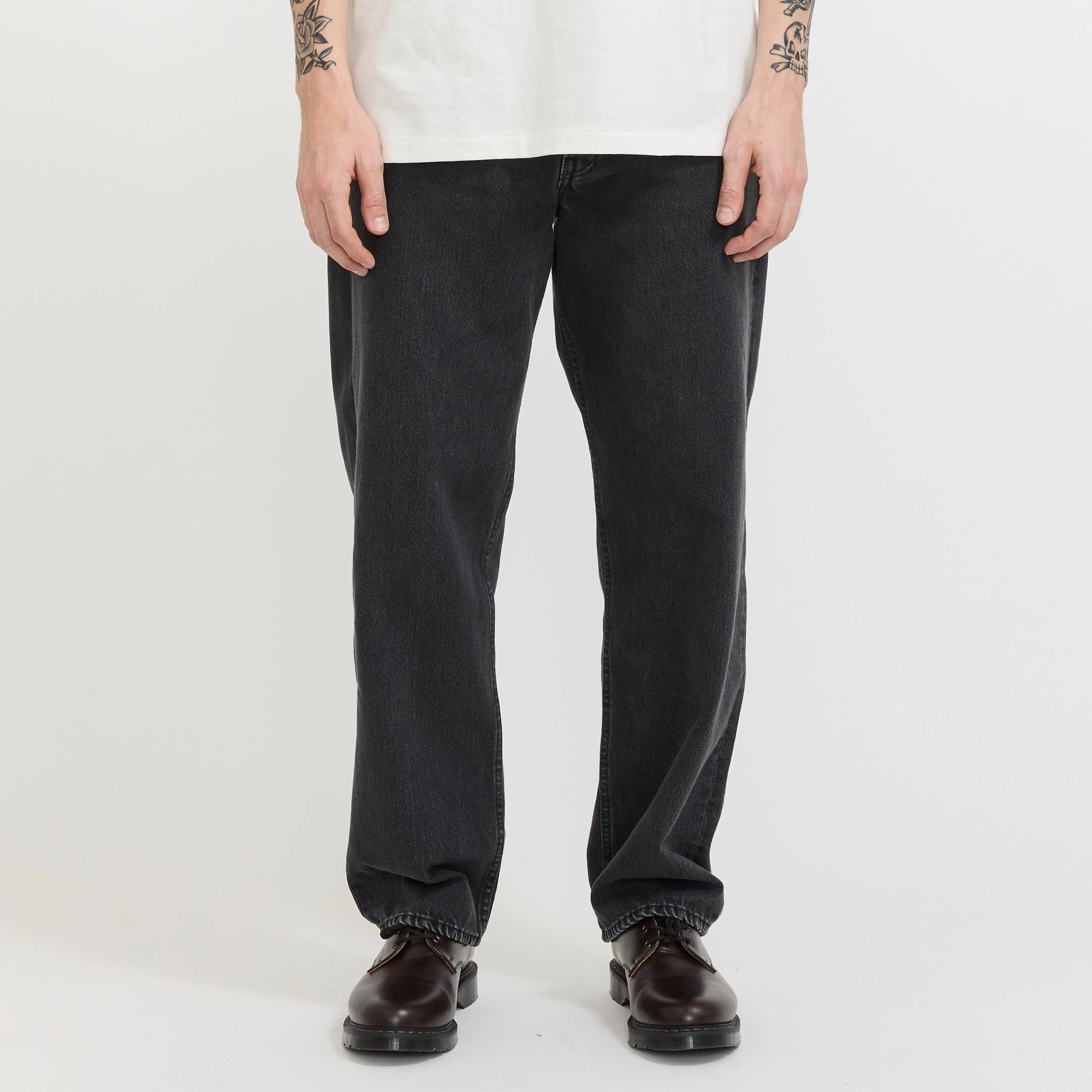 Minimalist Pocket Design 101 Dad's Fit Pants Black Denim Stone