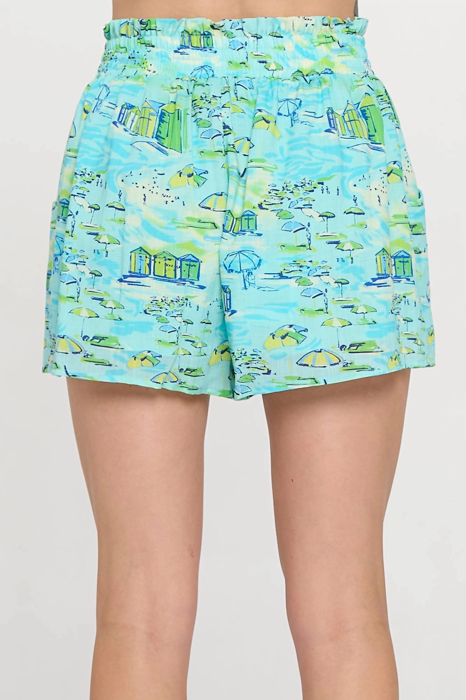 Odor Resistant Finish Anti Static Treatment Azure Shoreline Shorts In Multi