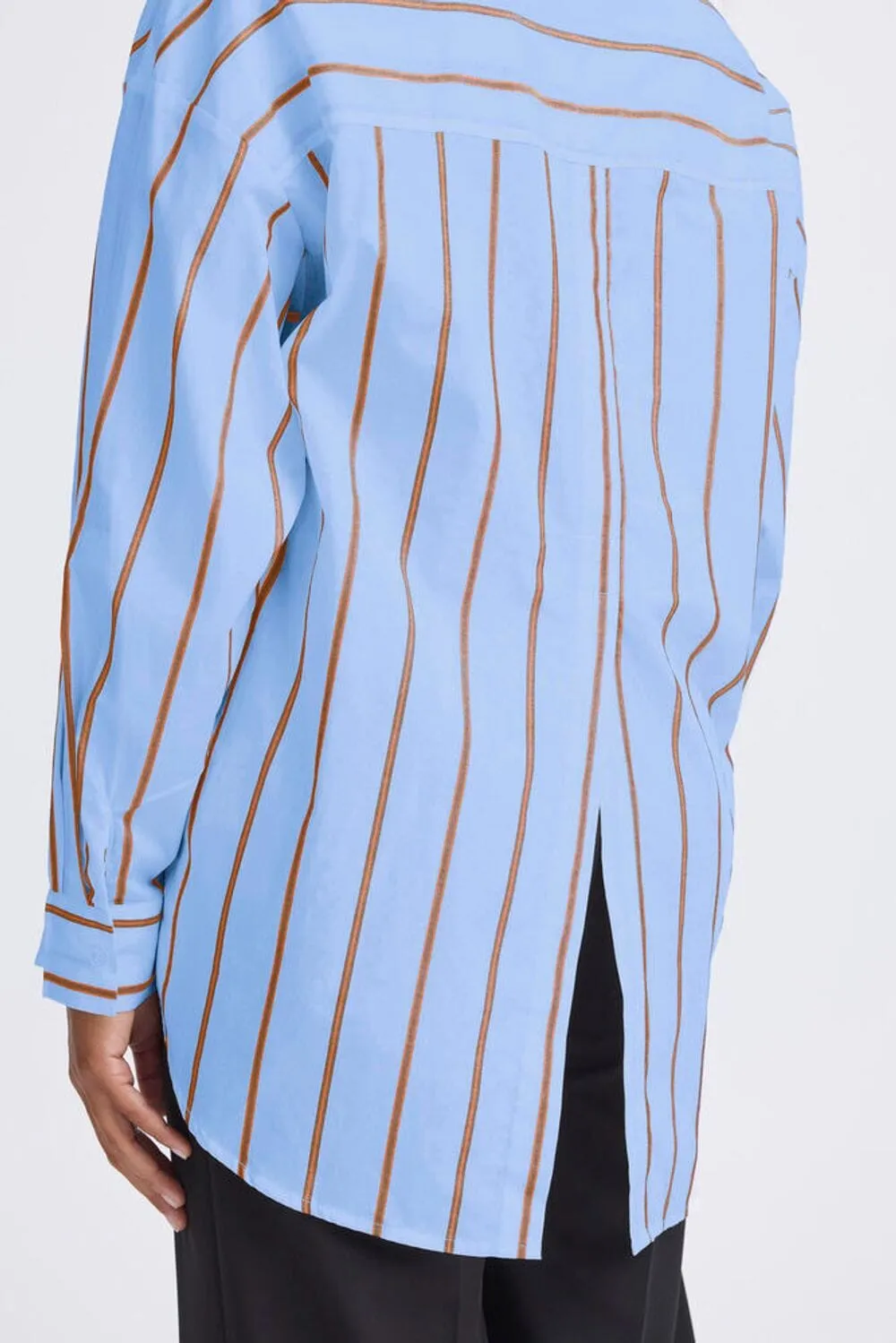YONDER BLUE STRIPE BUTTON DOWN Simple Cut QuickPackFoldableDesign