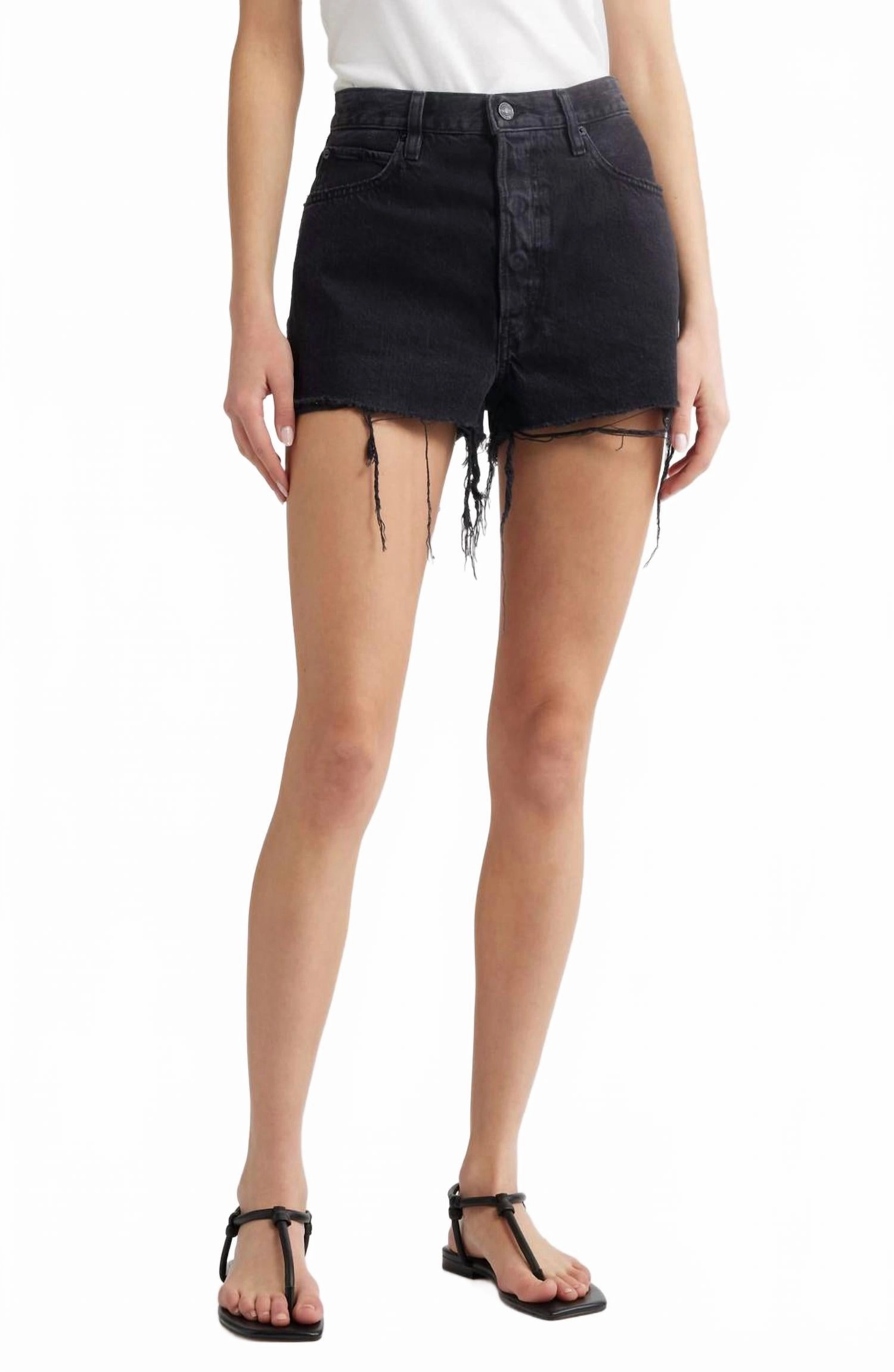 Stylish Fit Tennis shorts Dare High Waist Denim Cutoff Shorts In Forbidden