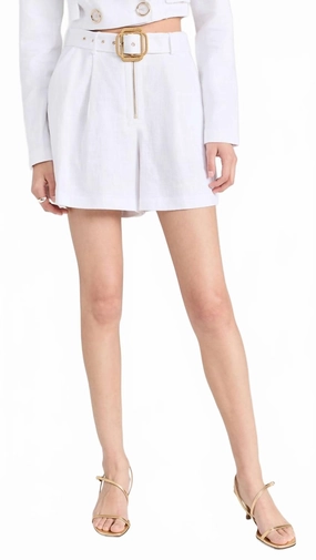 Aspyn Shorts In White Anti Cling Technology Stylish Outfit