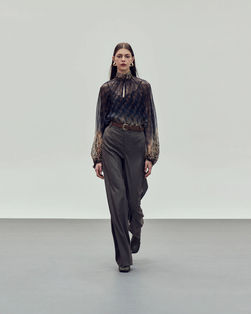 Aster Blouse - Multi Tencel Blend Fabric Quick Release Buttons