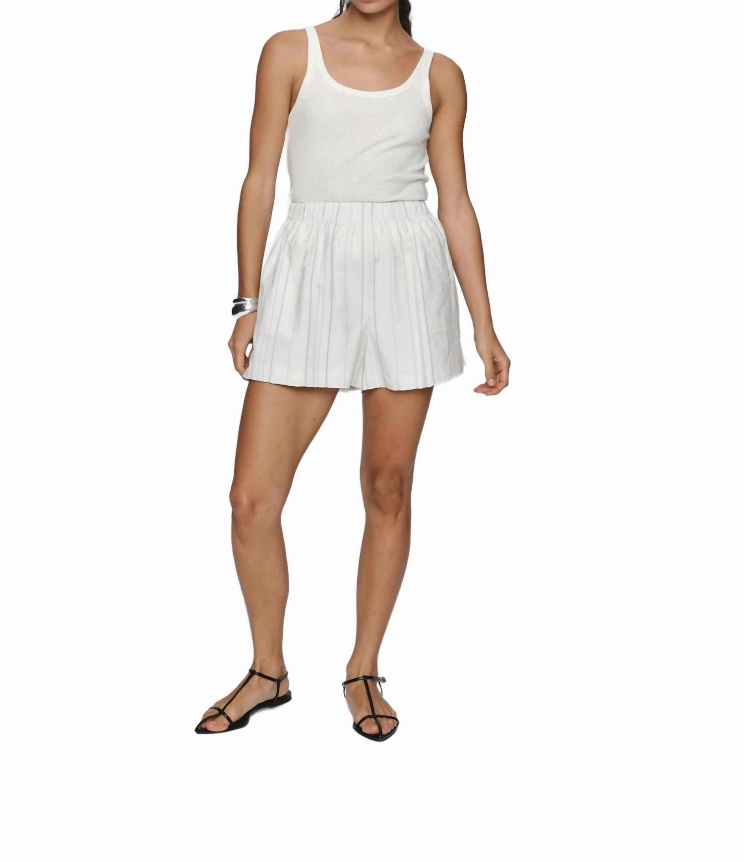 Durable Construction muted colors Alisa Short In Ivory/ Sangria Stripe