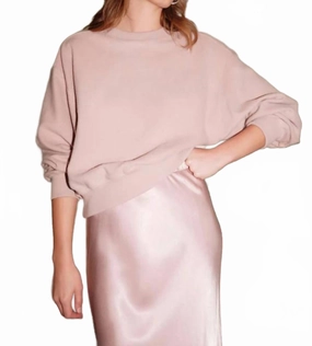 Cozy Wearable Autumn Brushed Sweatshirt In Whisper