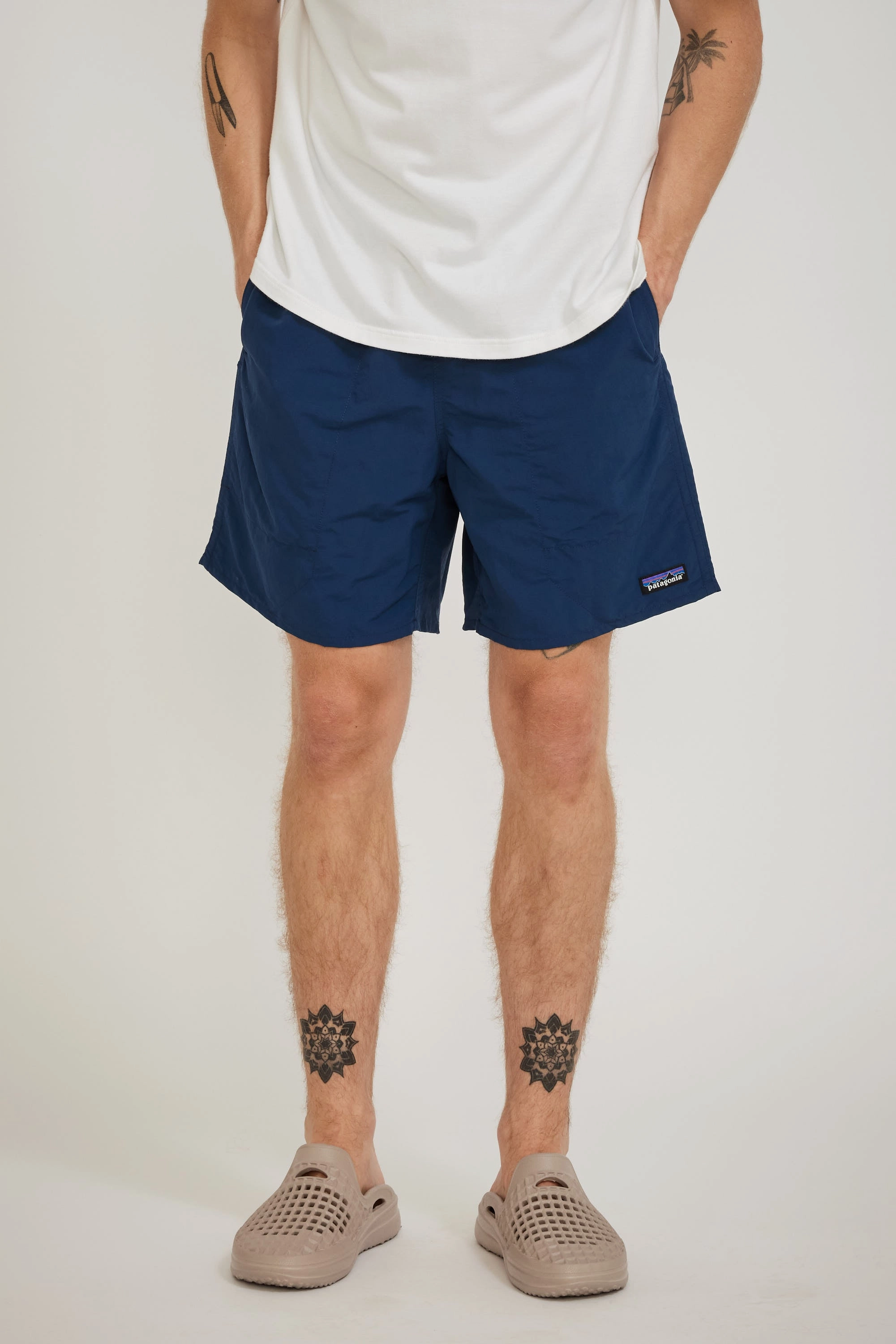 Four Way Stretch Fabric Minimal Finish Baggies Longs 7in. Tidepool Blue