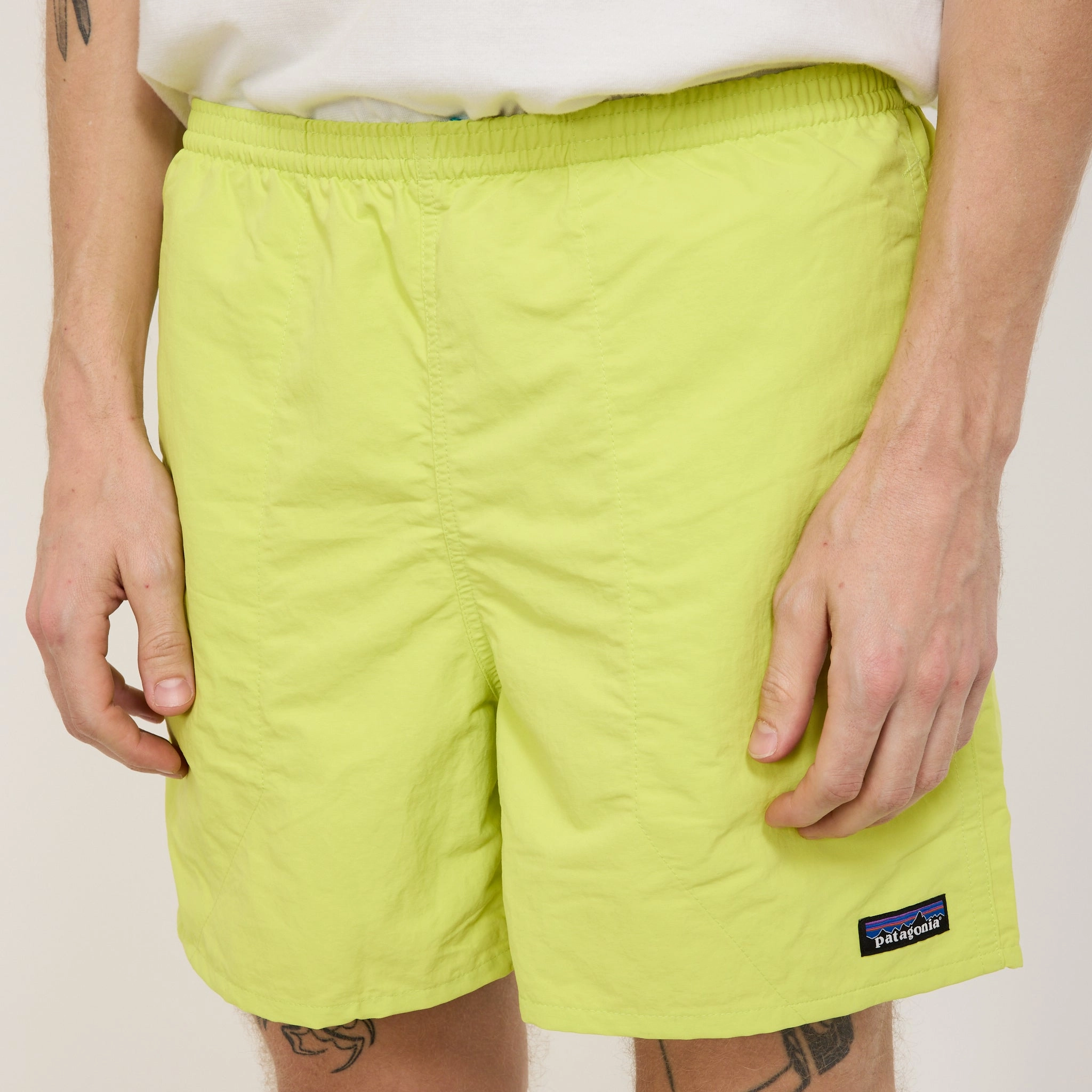 Baggies Shorts 5 in. Phosphorus Green Snag Free Material Simple Comfort