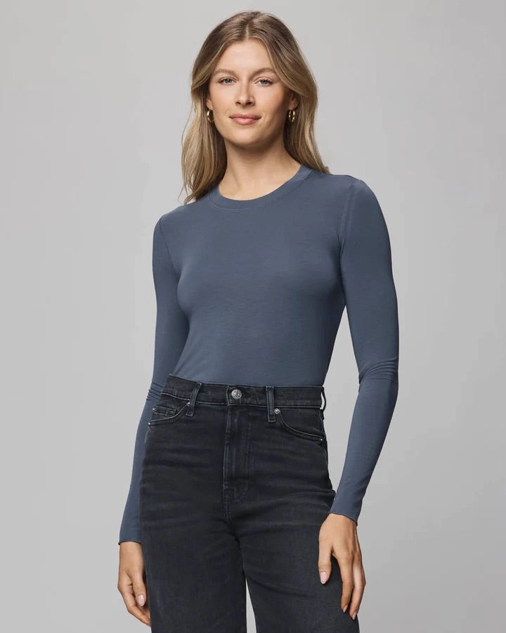 NonChafingEdges Bamboo Long Sleeve Tee - Ice Navy