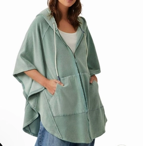 Beach Love Poncho In Blue Surf Combo Everyday knitwear