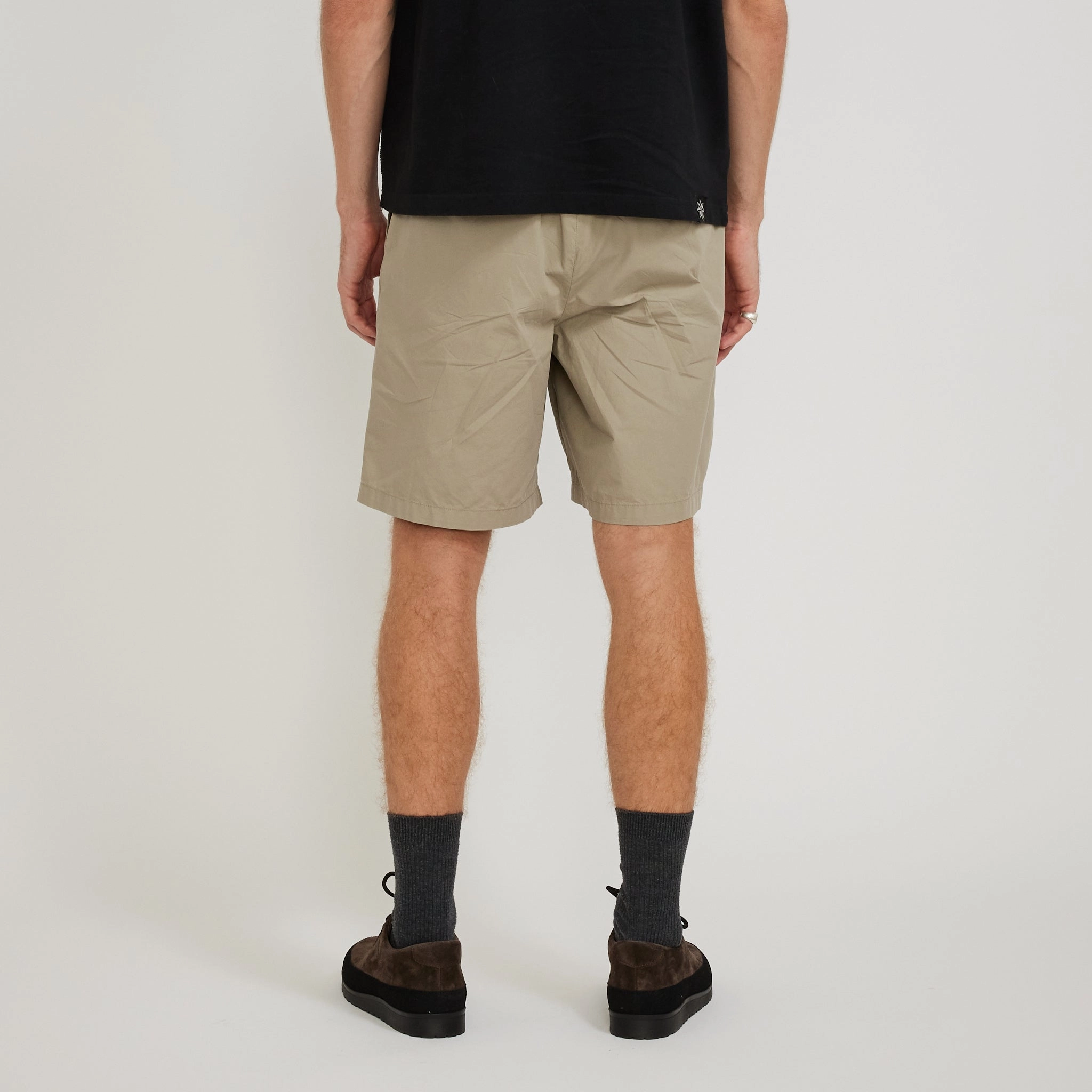 transportation industry Breezy Stretch Benn Relaxed Typewriter Pleated Short Clay