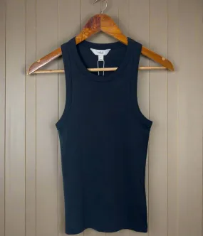 Black Ribbed Vest Top Quick Dry Material