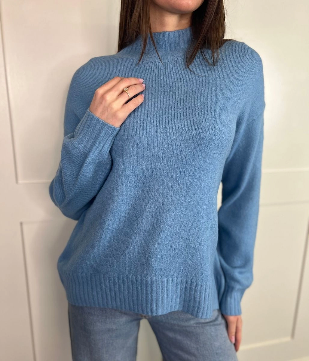 Blue Heidi Relaxed Jumper Breathable Waist