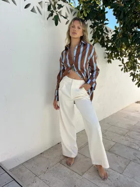 Stretch Flex SABINE WIDE LEG PANT - CREAM