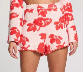 Golf Apparel Ophelia Sweater Shorts In Ruby