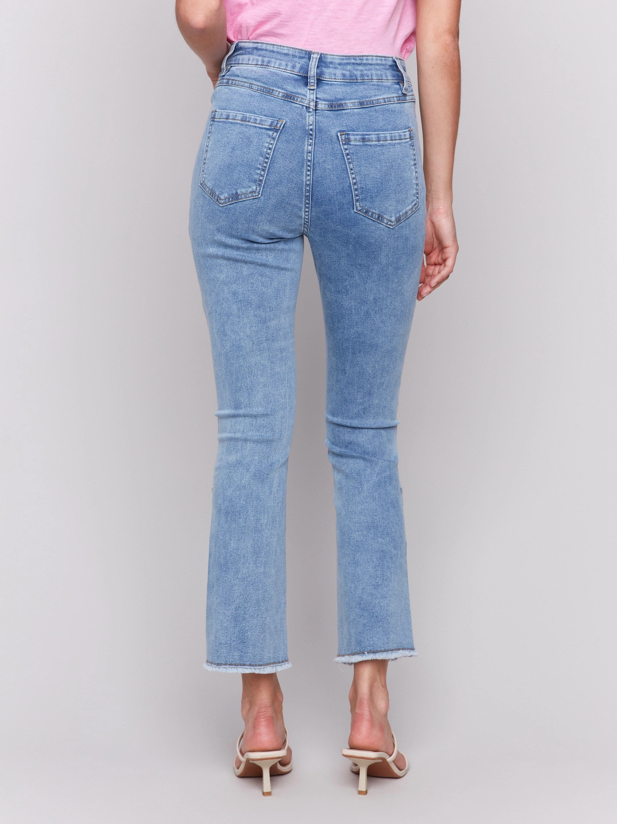 Bootcut Jeans with Side Snap Detail - Light Blue Soft Road Trip Youth Style
