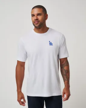 Summer Essential Stretchable Collar Band Los Angeles Dodgers Friendly Rivalry Tee
