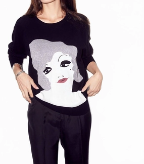 Layered Style Wear Flapper Sweater In Black