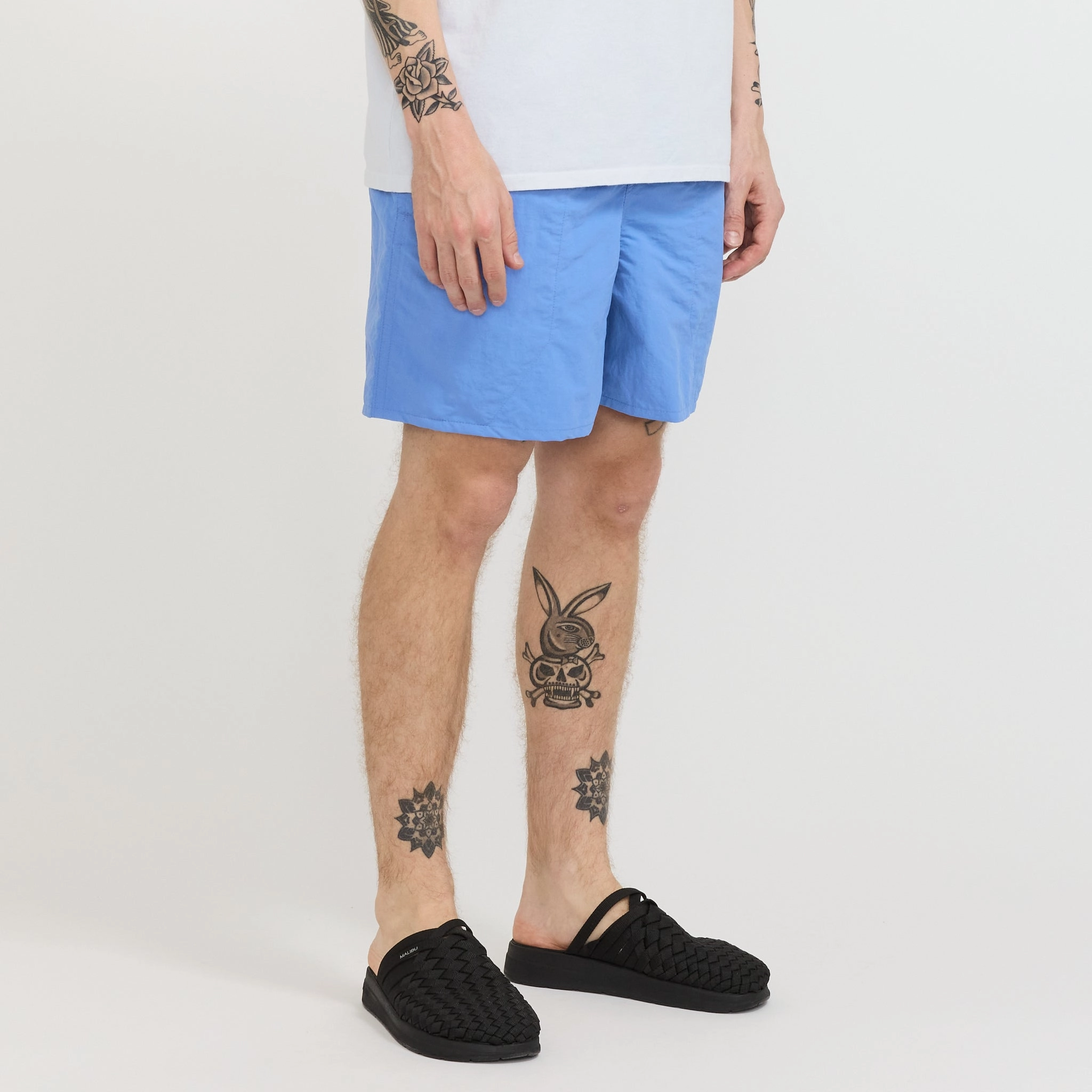 Layered Cuff Design Baggies Shorts - 5 in. Flourish: Abundant Blue