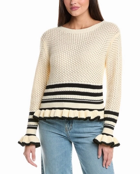 LUXE ALWAYS Ruffle Sweater Soft Knit Layer Seasonal Must-Have