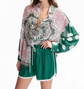 Hirginia Mini Shorts In Madison Blue Free Movement Fitness wear