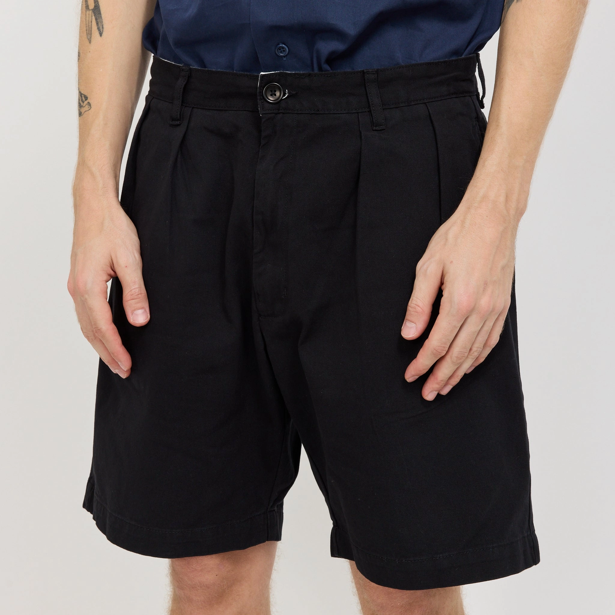 Drill Part Timer Shorts Black Yoga wear