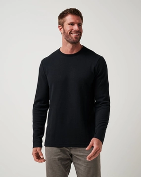 Cozy Midweight Fabric Modern Turtleneck Style Cloud Waffle Crew