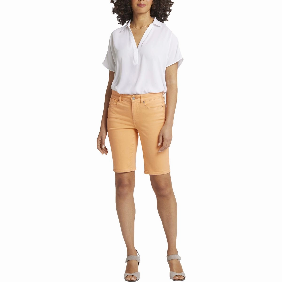 Briella Womens Denim Denim Shorts mesh ventilation comfortable attire