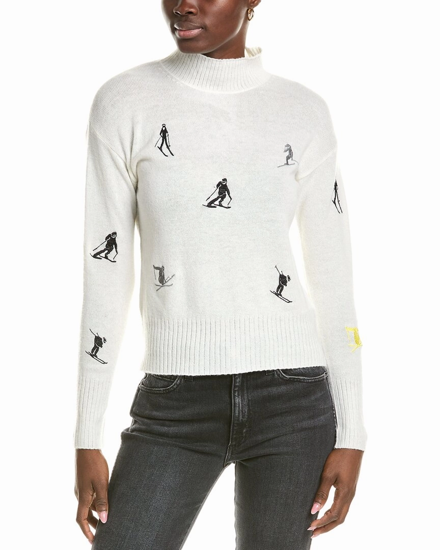 Winter Knitwear Brodie Cashmere Wool & Cashmere-Blend Ditsy Skier Mock Neck Jumper