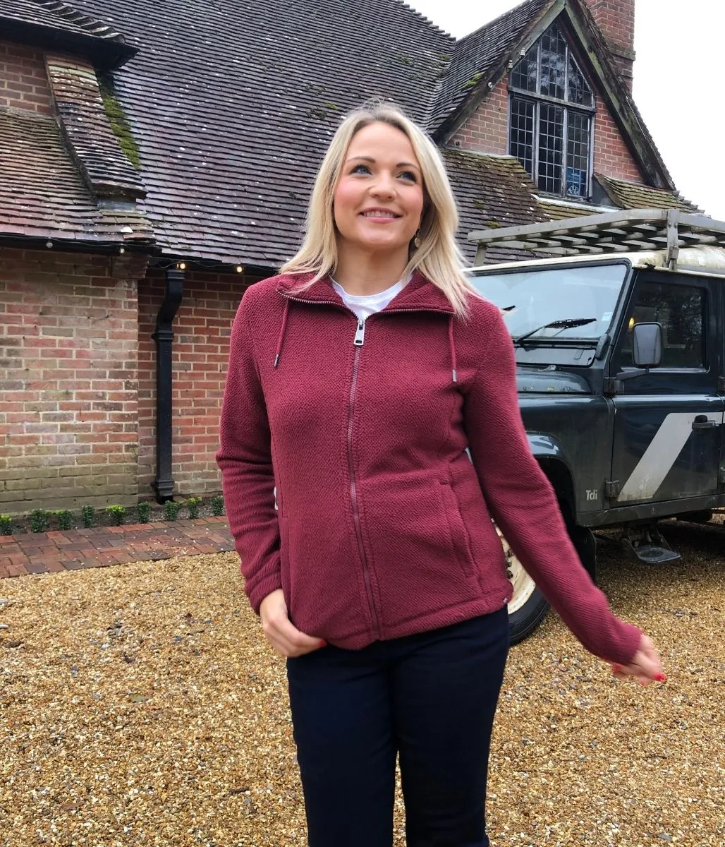 ThermalRegulation ErgonomicShape Burgundy Kizmitt Full Zip Fleece