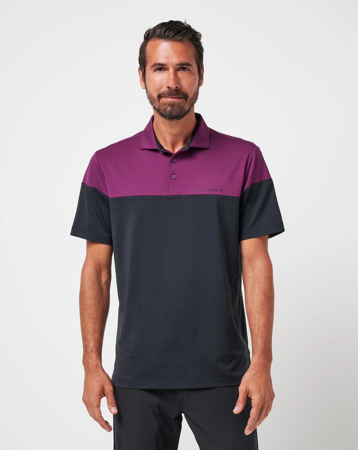Relaxed Neckline WrinkleResistant Finish Burnley Pushback Polo